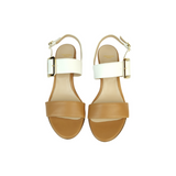Nappa Sandal White & Camel