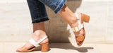 Nappa Sandal White & Camel