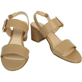 Nappa Sandal White & Camel